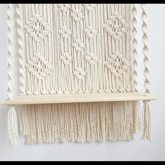 🎉🎉HOST PICK🎉🎉Handmade Macrame+Wall Shelve+Boho - Picture 4 of 7